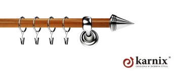 Karnisz Metalowy Prestige 19mm Stożek INOX - calvados