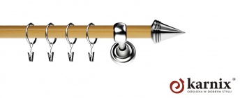 Karnisz Metalowy Prestige 19mm Stożek INOX - pinia