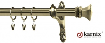 Karnisz Stylowy Barokko 25mm Orto antyk mosiądz