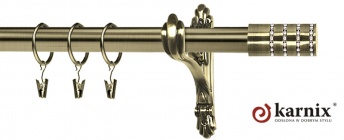 Karnisz Stylowy Barokko 25mm Rosetti Crystal antyk mosiądz