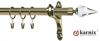 Karnisz Stylowy Barokko 25mm Veneto Crystal antyk mosiądz