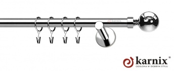 Karnisz nowoczesny NEO 25mm Kula INOX