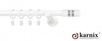 Karnisz nowoczesny NEO 25mm Lanso Crystal biały