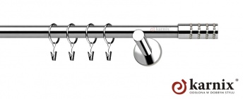 Karnisz nowoczesny NEO 25mm Rosetti Crystal INOX