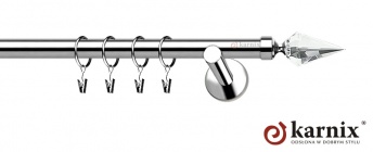 Karnisz nowoczesny NEO 25mm Veneto Crystal INOX