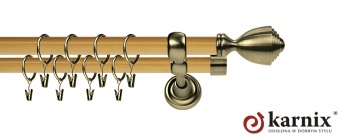 Karnisz Metalowy Prestige 25/19mm Avanti Antyk mosiądz - pinia