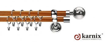 Karnisz Metalowy Prestige 25/19mm Kula INOX - calvados