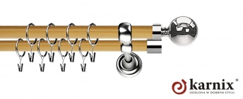 Karnisz Metalowy Prestige 25/19mm Kula INOX - pinia