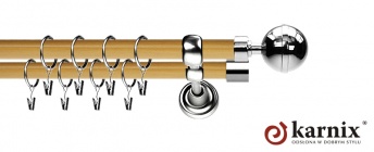 Karnisz Metalowy Prestige 25/19mm Kula Elegant INOX - pinia