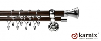 Karnisz Metalowy Prestige 25/19mm Liberty INOX - wenge