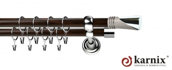 Karnisz Metalowy Prestige 25/19mm Loca INOX - wenge