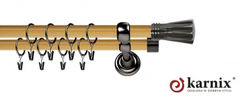 Karnisz Metalowy Prestige 25/19mm Matrix Antracyt - pinia