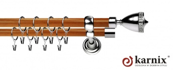 Karnisz Metalowy Prestige 25/19mm Piano Crystal INOX - calvados