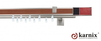 Karnisz Apartamentowy AVENO 31x13/31x13mm Croco R/B Chrom - calvados