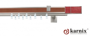 Karnisz Apartamentowy AVENO 31x13/31x13mm Croco Red Chrom - calvados