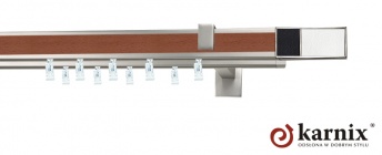 Karnisz Apartamentowy AVENO 31x13/31x13mm Croco W/B Chrom - calvados