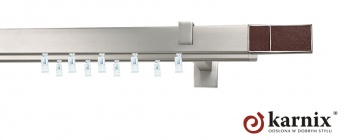 Karnisz Apartamentowy AVENO 31x13/31x13mm Croco Wenge Chrom mat