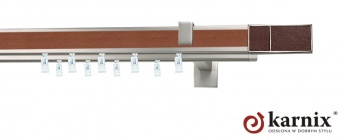 Karnisz Apartamentowy AVENO 31x13/31x13mm Croco Wenge Chrom - calvados