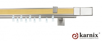 Karnisz Apartamentowy AVENO 31x13/31x13mm Croco White Chrom mat - buk