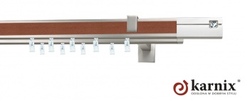 Karnisz Apartamentowy AVENO 31x13/31x13mm Siso Crystal Chrom - calvados