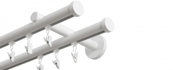 Karnisz szynowy ASPEN 20/20mm Luna biały