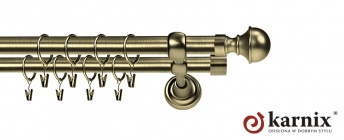 Karnisze Metalowe Rzymskie 19/19mm Bella antyk mosiądz