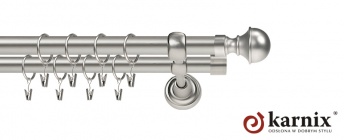 Karnisze Metalowe Rzymskie 19/19mm Bella chrom mat