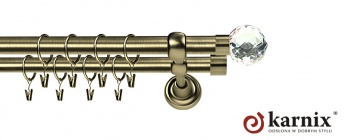 Karnisze Metalowe Rzymskie 19/19mm Beluna Crystal antyk mosiądz