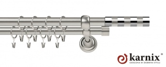 Karnisze Metalowe Rzymskie 19/19mm Etiuda chrom mat