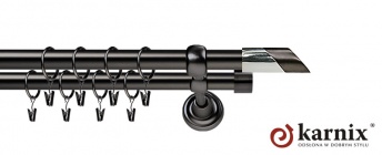 Karnisze Metalowe Rzymskie 19/19mm Falko antracyt