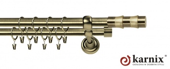 Karnisze Metalowe Rzymskie 19/19mm Fresno antyk mosiądz