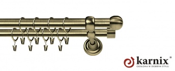 Karnisze Metalowe Rzymskie 19/19mm Kula antyk mosiądz