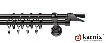 Karnisze Metalowe Rzymskie 19/19mm Loca antracyt