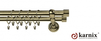 Karnisze Metalowe Rzymskie 19/19mm Luna antyk mosiądz