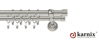 Karnisze Metalowe Rzymskie 19/19mm Luna chrom mat