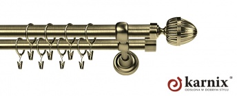 Karnisze Metalowe Rzymskie 19/19mm Milano antyk mosiądz