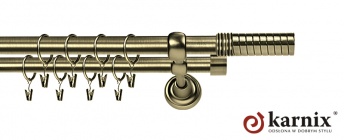 Karnisze Metalowe Rzymskie 19/19mm Optima antyk mosiądz