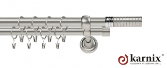 Karnisze Metalowe Rzymskie 19/19mm Optima chrom mat