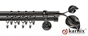 Karnisze Metalowe Rzymskie 19/19mm Sorento antracyt