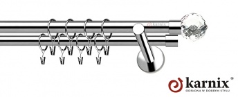 Karnisz nowoczesny NEO 19/19mm Beluna Crystal INOX