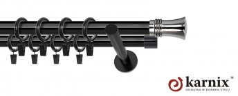 Karnisz nowoczesny NEO 19/19mm Capri czarny