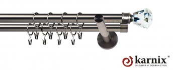 Karnisz nowoczesny NEO 19/19mm Clarex Crystal antracyt