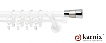 Karnisz nowoczesny NEO 19/19mm Doris biały