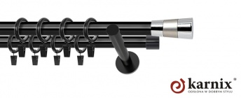 Karnisz nowoczesny NEO 19/19mm Doris czarny