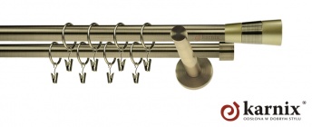 Karnisz nowoczesny NEO 19/19mm Doris antyk mosiądz