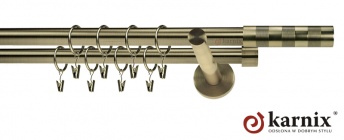 Karnisz nowoczesny NEO 19/19mm Etiuda antyk mosiądz