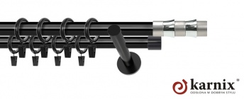 Karnisz nowoczesny NEO 19/19mm Fresno czarny