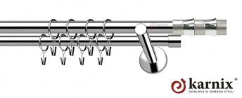 Karnisz nowoczesny NEO 19/19mm Fresno INOX