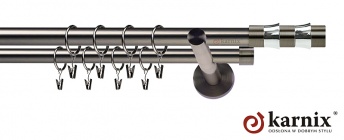 Karnisz nowoczesny NEO 19/19mm Fresno antracyt