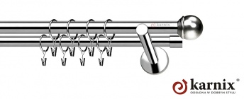 Karnisz nowoczesny NEO 19/19mm Gałka Max INOX